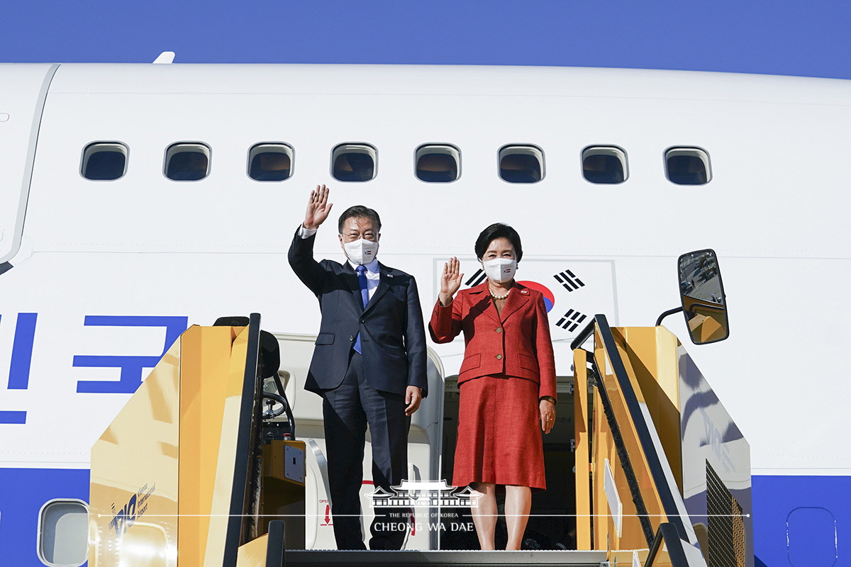 오스트리아 공항 도착 행사