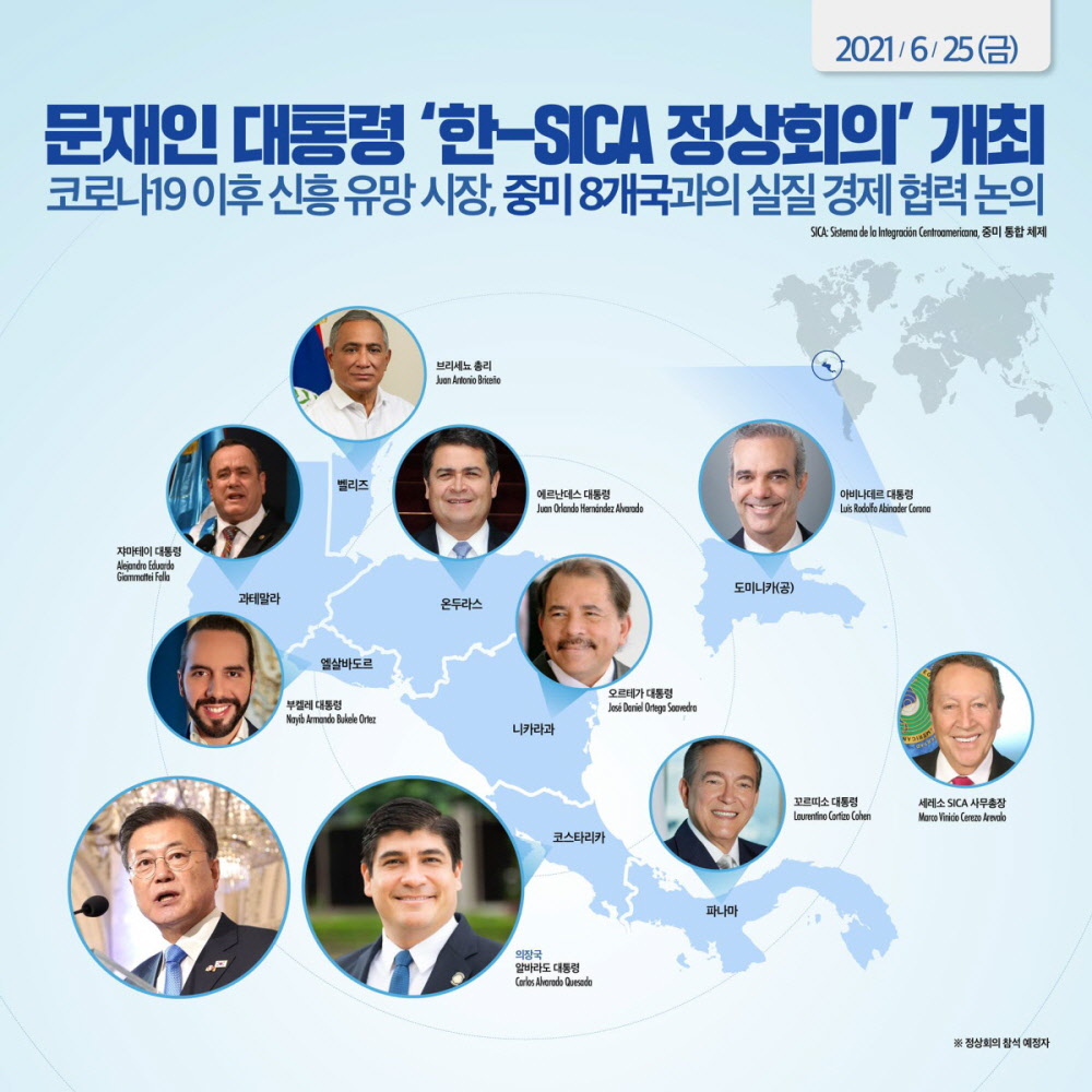 문재인 대통령, 제4차 한-SICA 정상회의 개최 사진