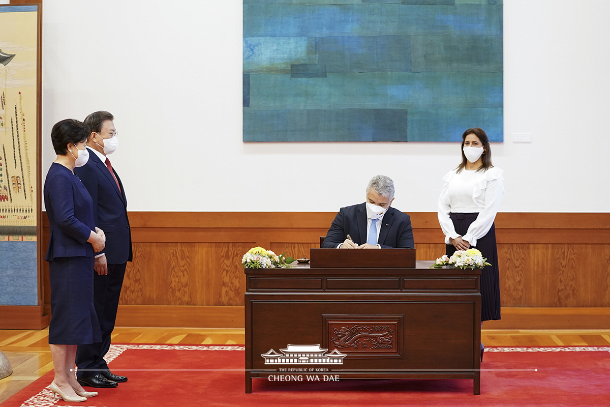 ‘두케’ 콜롬비아 대통령 내외 국빈 방한 공식환영식