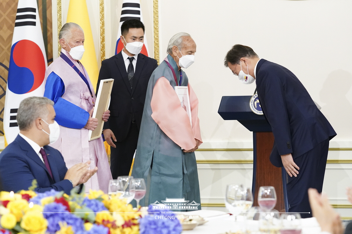 '두케' 콜롬비아 대통령 내외 국빈방한 국빈만찬