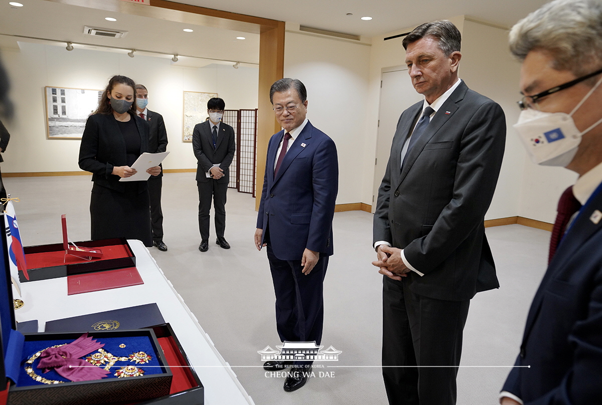 한-슬로베니아 훈장 수여식