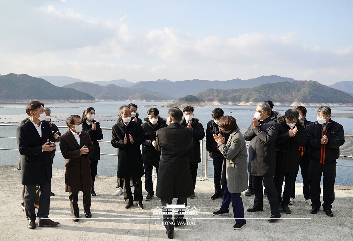 합천댐 수상태양광 발전개시 기념 현장 방문