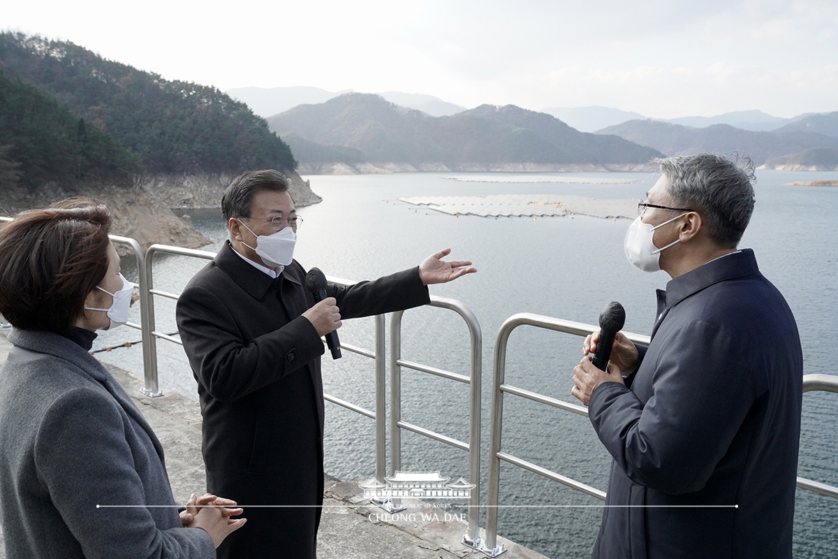 합천댐 수상태양광 발전개시 기념 현장 방문