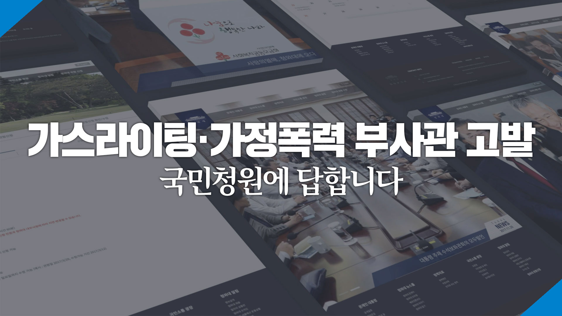 가스라이팅․가정폭력 부사관 고발 국민청원에 답합니다