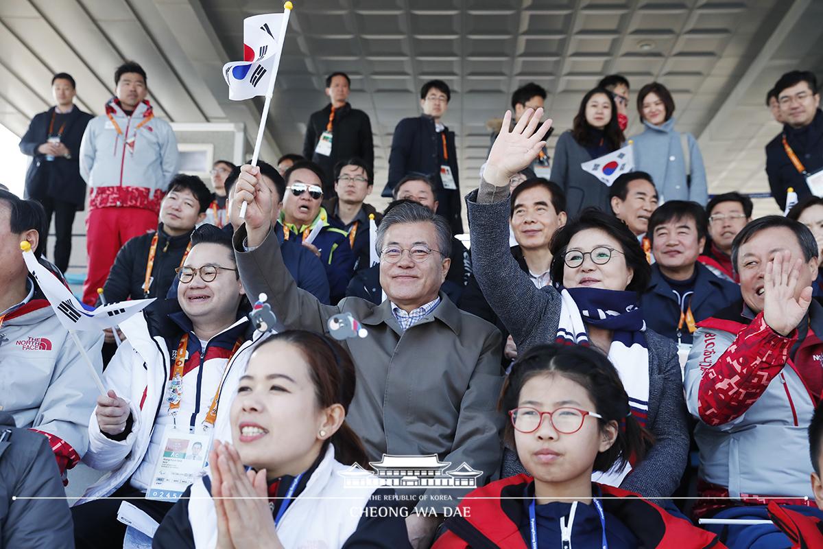 패럴림픽 크로스컨트리 예선전 경기 관람