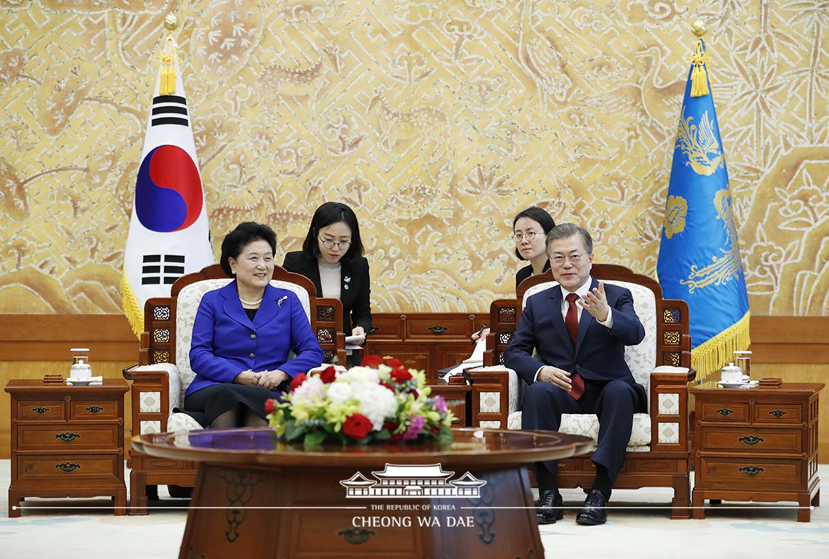 「류옌둥」 중국 부총리 접견