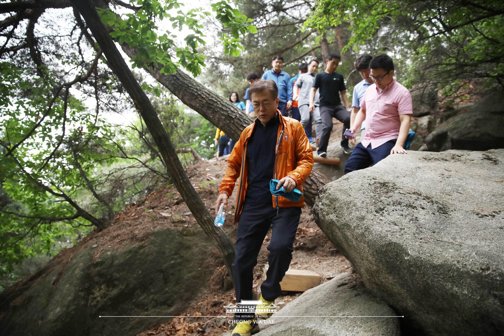 문재인 대통령_선대위마크맨과의 산행