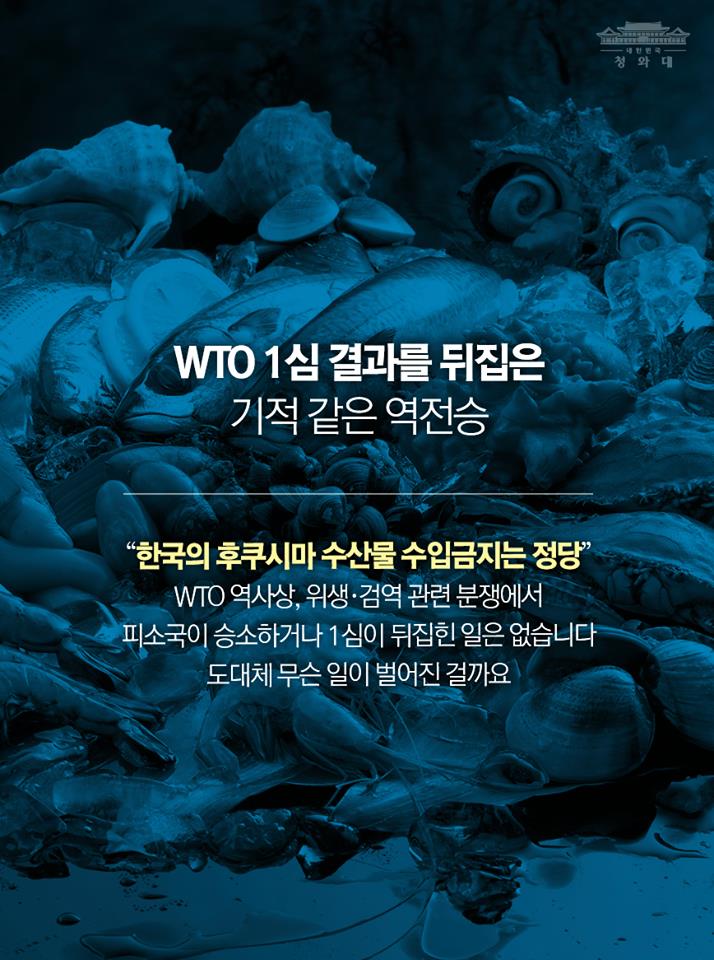 WTO 1심 결과를 뒤집은 기적 같은 역전승
"한국의 후쿠시마 수산물 수입금지는 정당"
WTO 역사상, 위생·검역 관련 분쟁에서 피소국이 승소하거나 1심이 뒤집힌 일은 없습니다.
도대체 무슨 일이 벌어진 걸까요