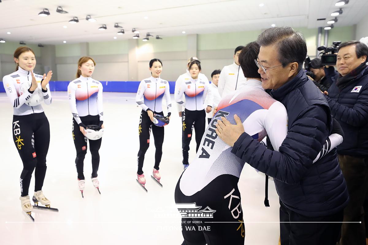 2018 평창동계올림픽 계기 진천선수촌 격려방문