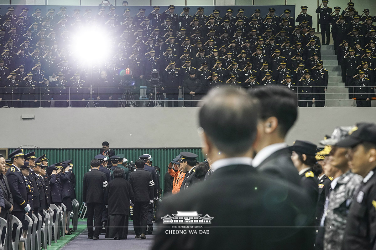 순직 소방항공대원 합동 영결식