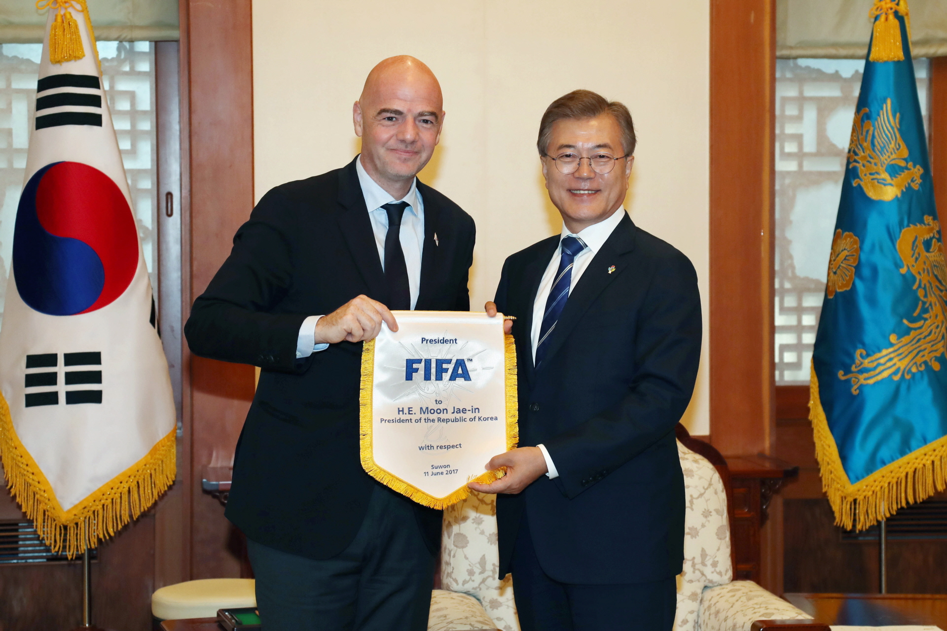 ‘인판티노’ FIFA 회장 및 ‘니카이’ 일본 아베 총리 특사 접견 브리핑