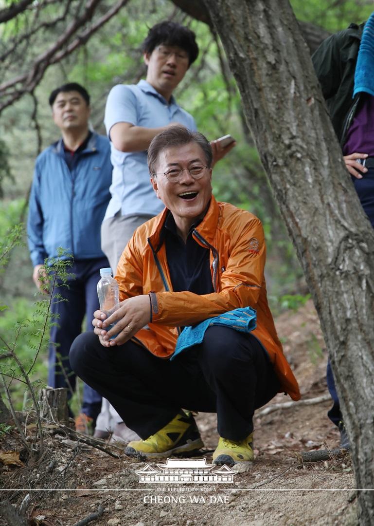 문재인 대통령_선대위마크맨과의 산행