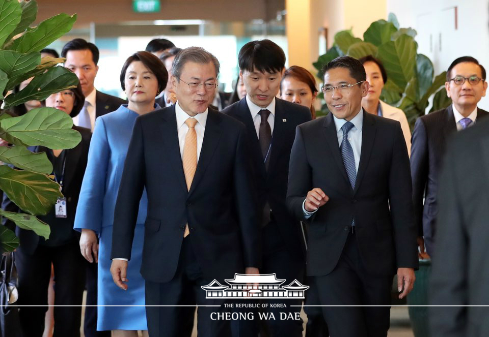 싱가포르 공항 도착 행사