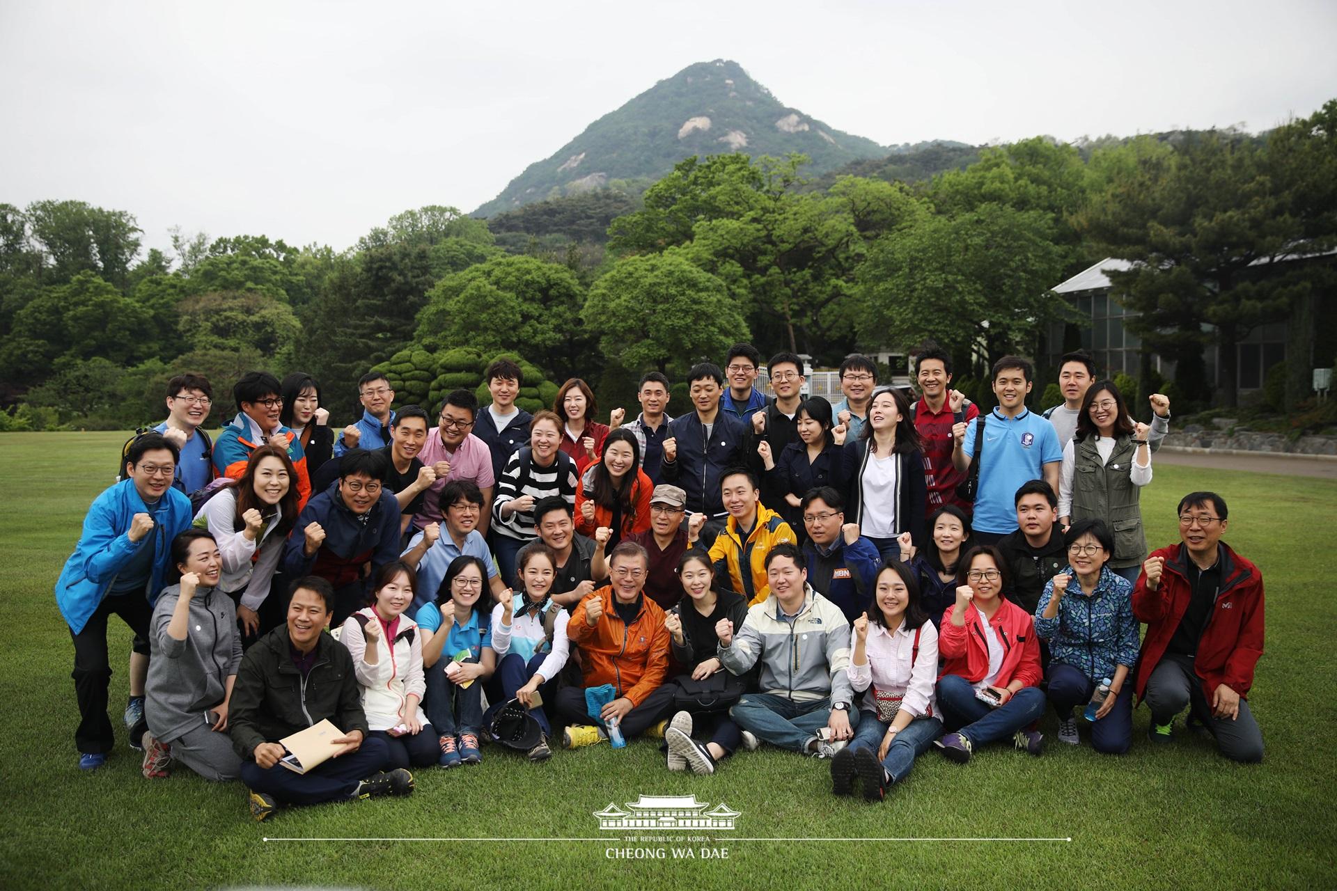 문재인 대통령_선대위마크맨과의 산행