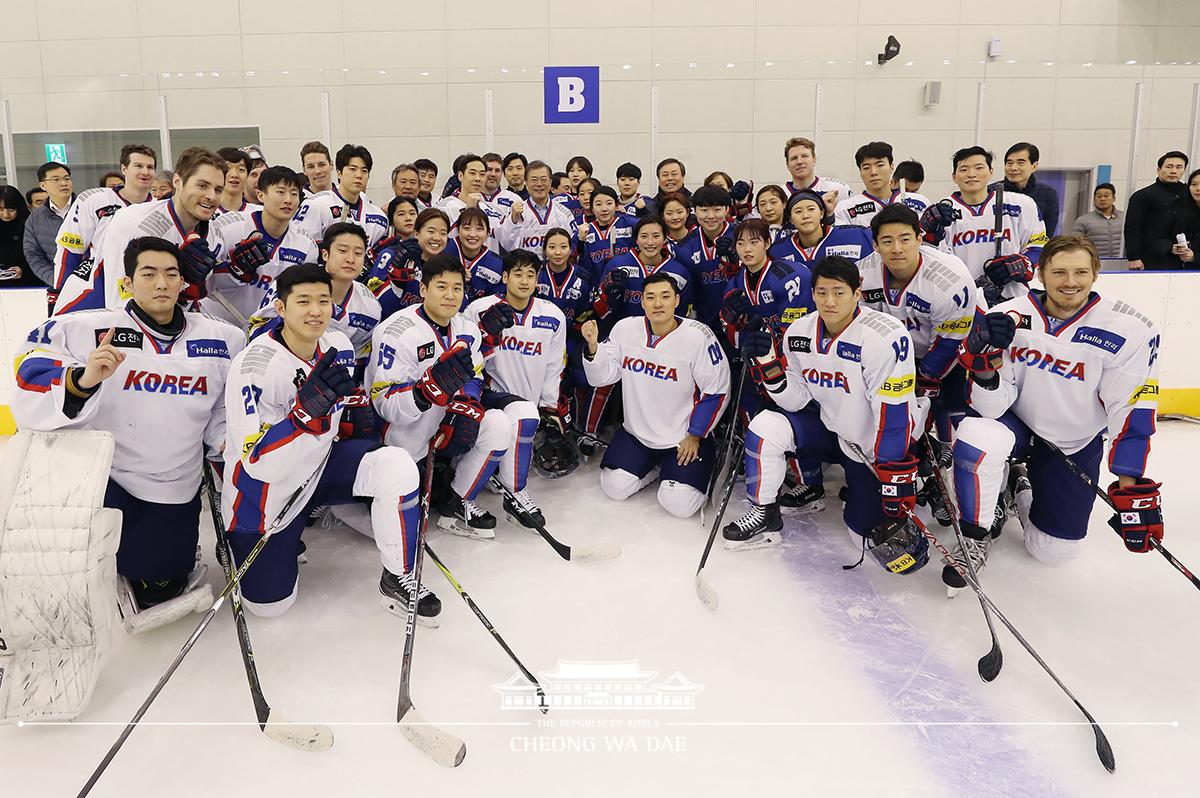 2018 평창동계올림픽 계기 진천선수촌 격려방문