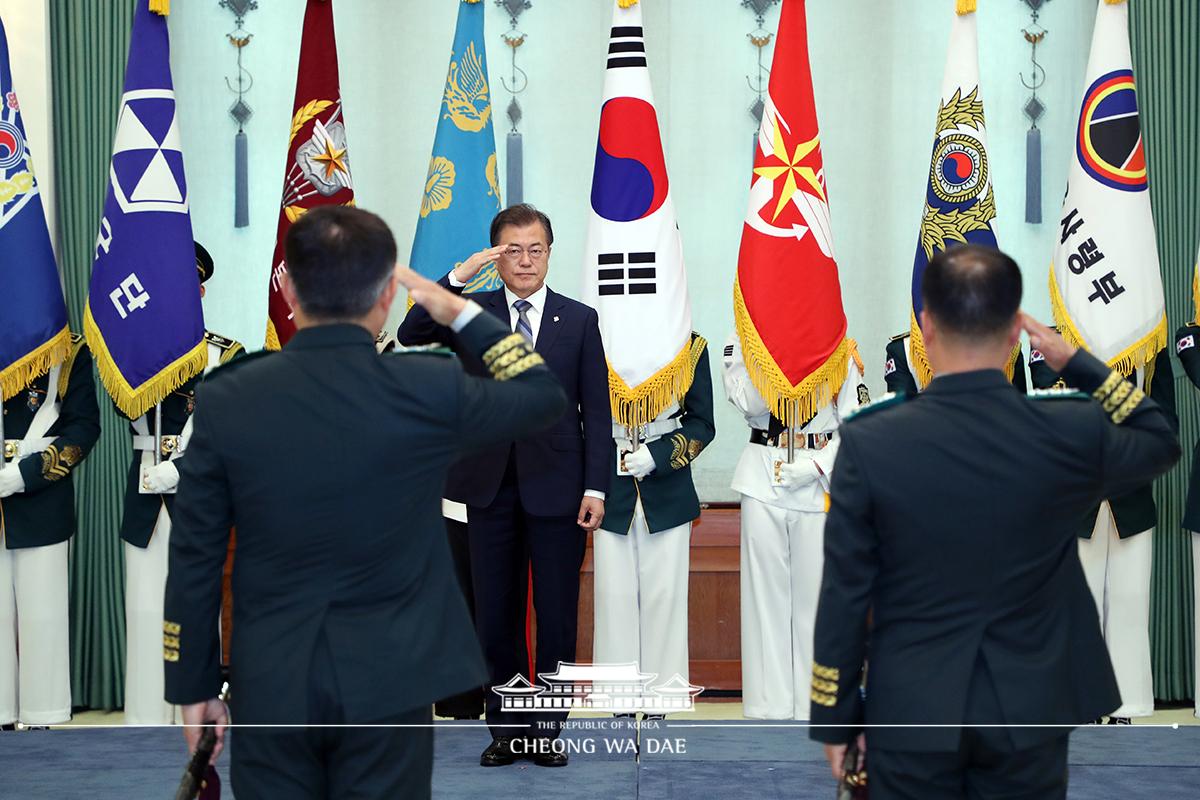 군 장성 진급 및 보직 신고식