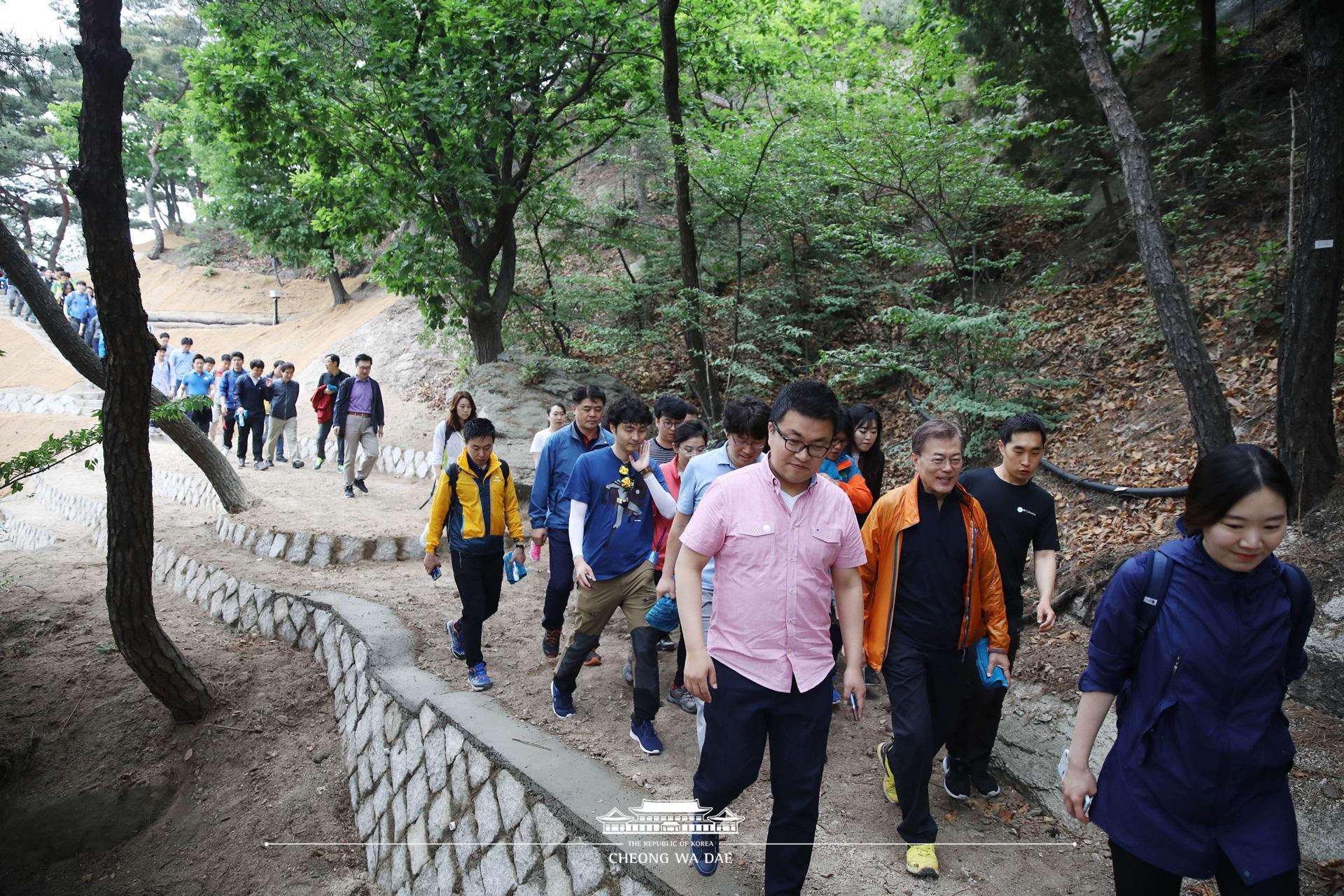 문재인 대통령_선대위마크맨과의 산행