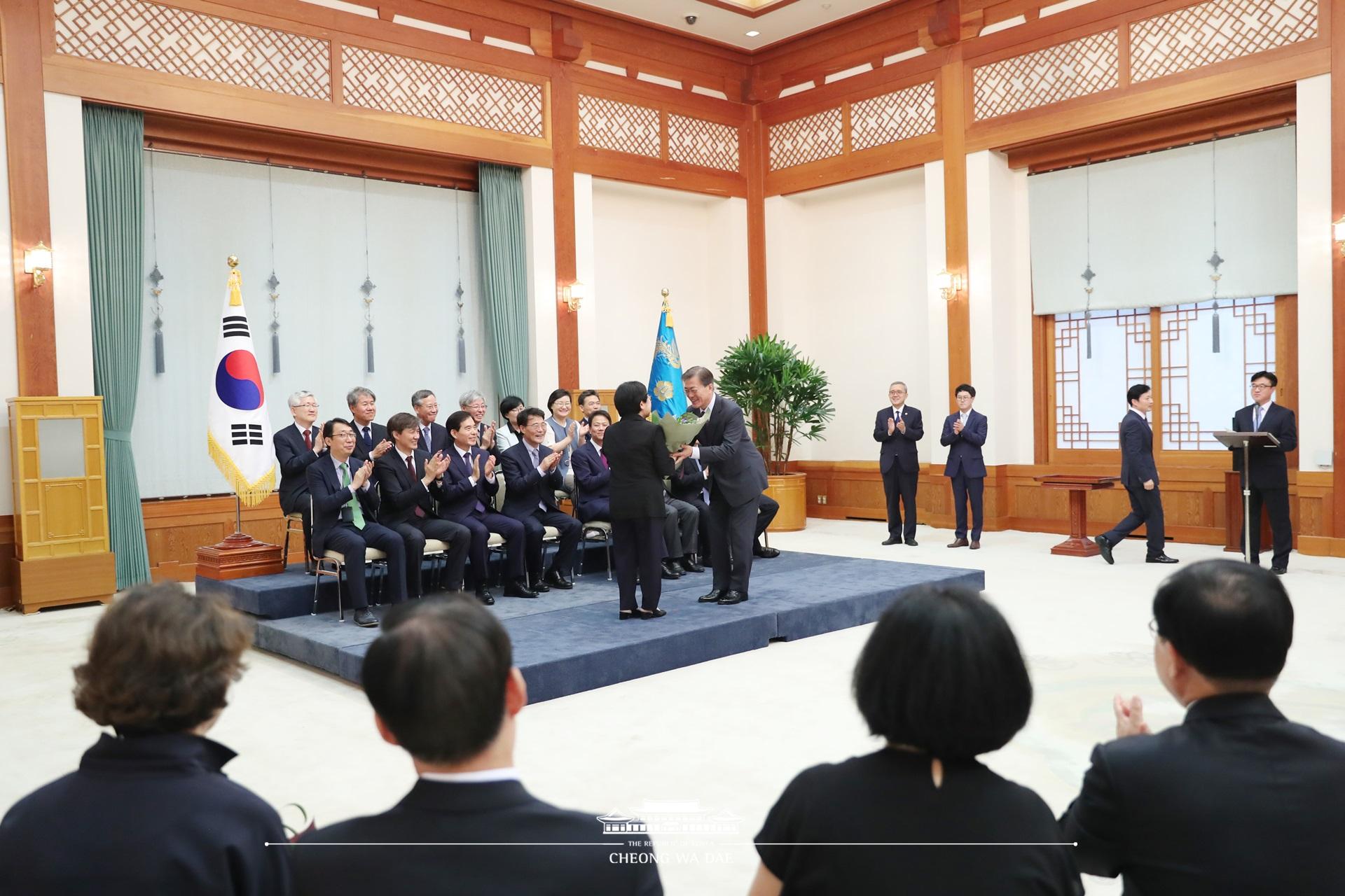 신임장관임명장수여식