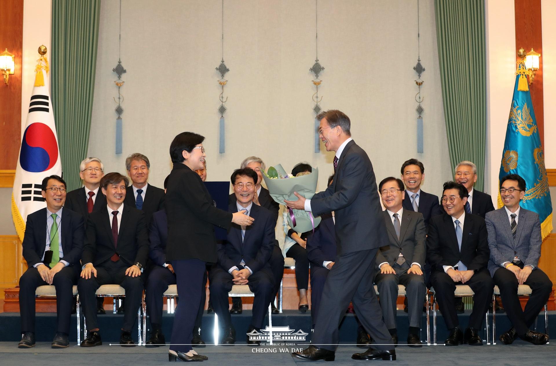 신임장관임명장수여식