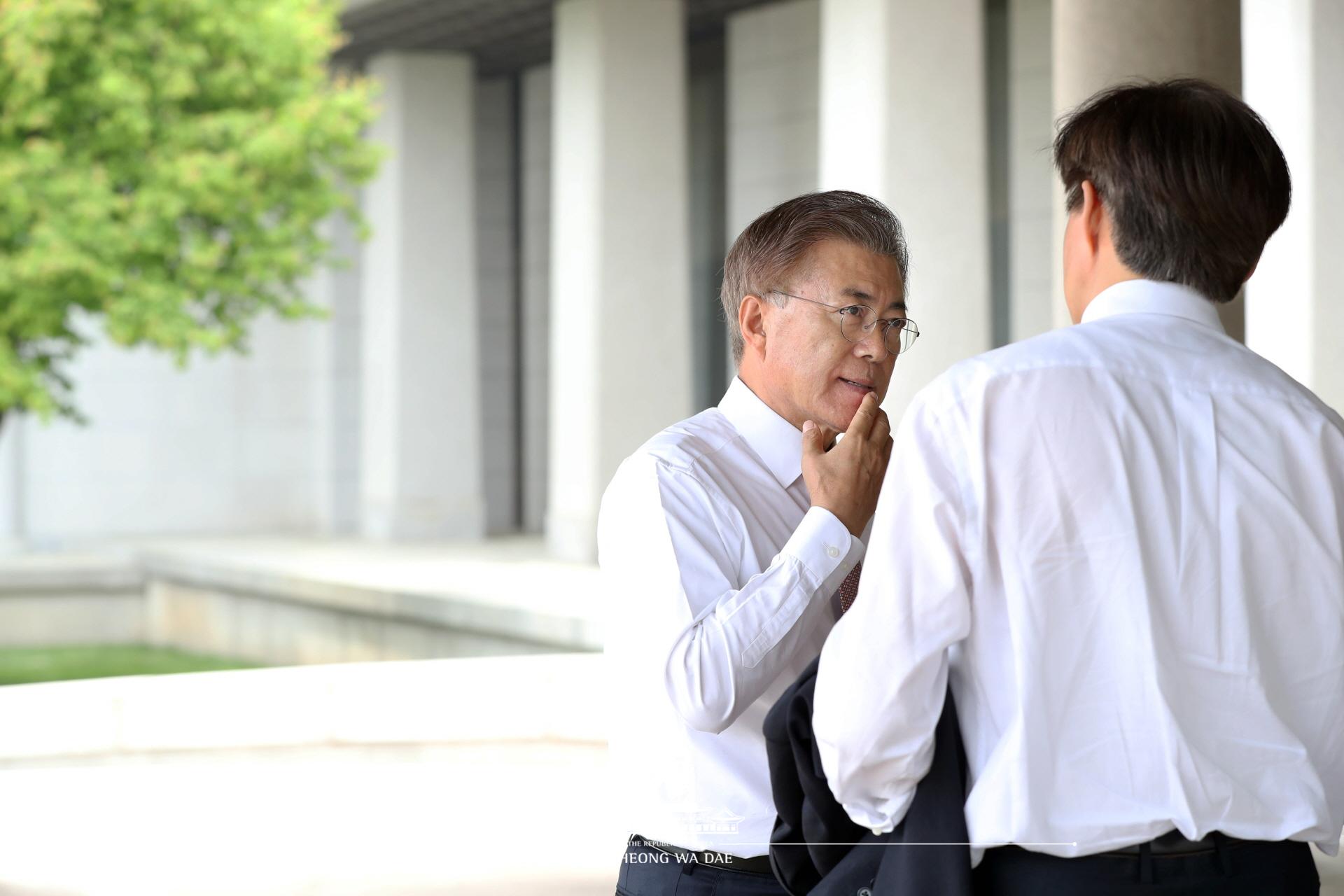 문재인대통령_신임수석비서관산책