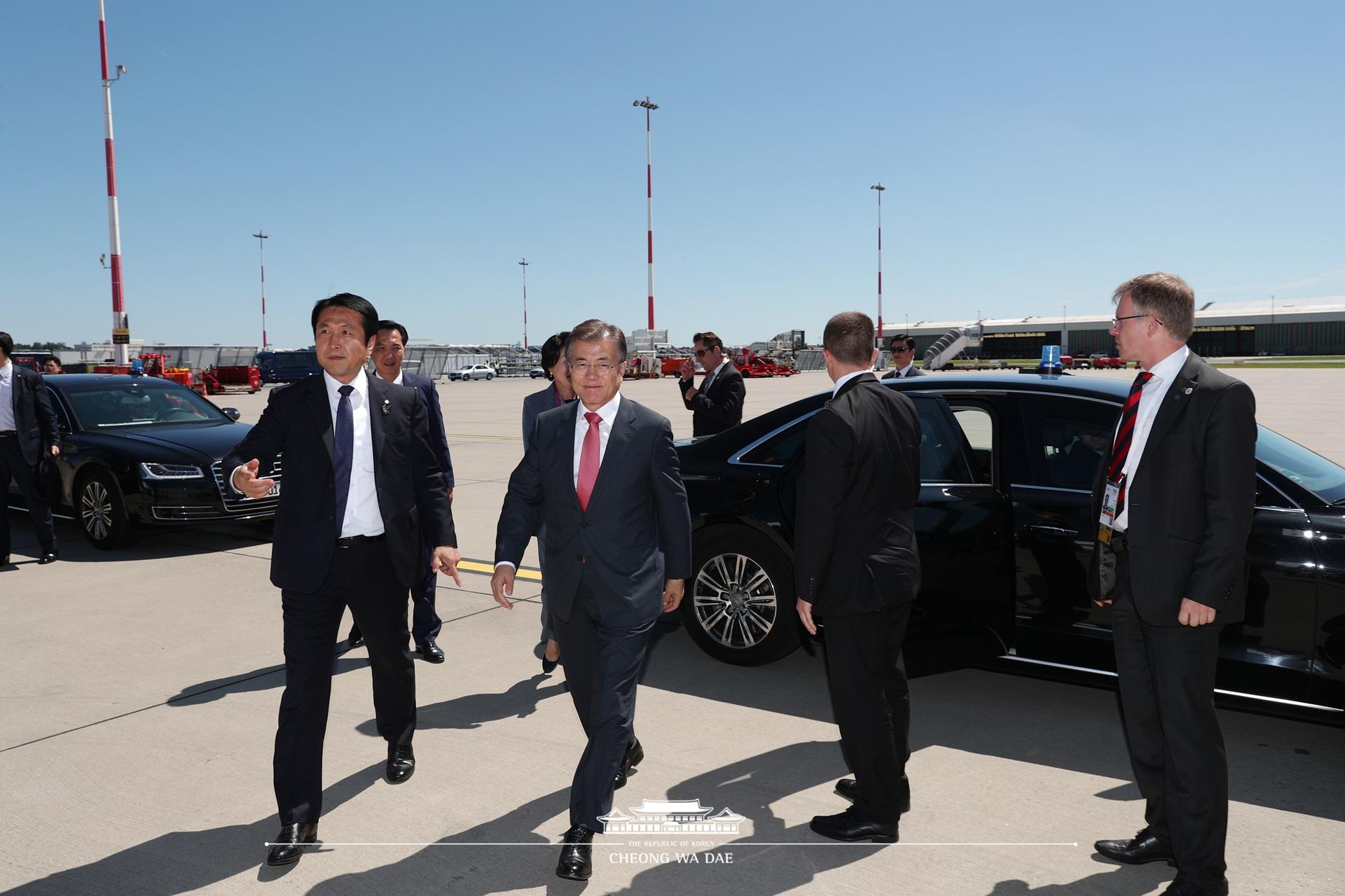 G20_함부르크 공항 출발