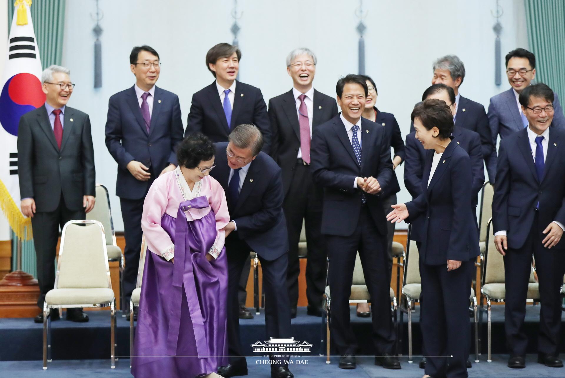 문재인 대통령_김현미 국토부장관 임명식