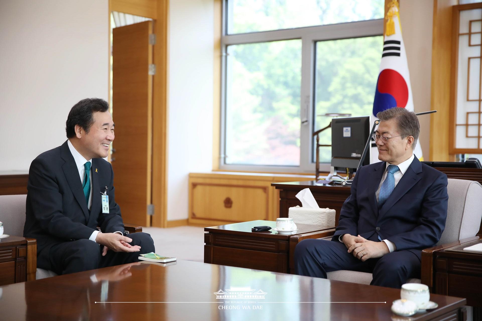 문재인 대통령_총리예정자 면담