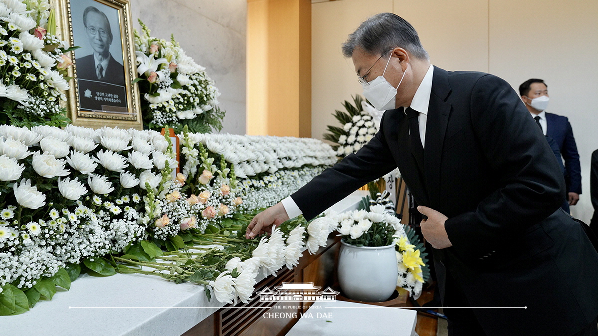 고 한승헌 전 감사원장 조문