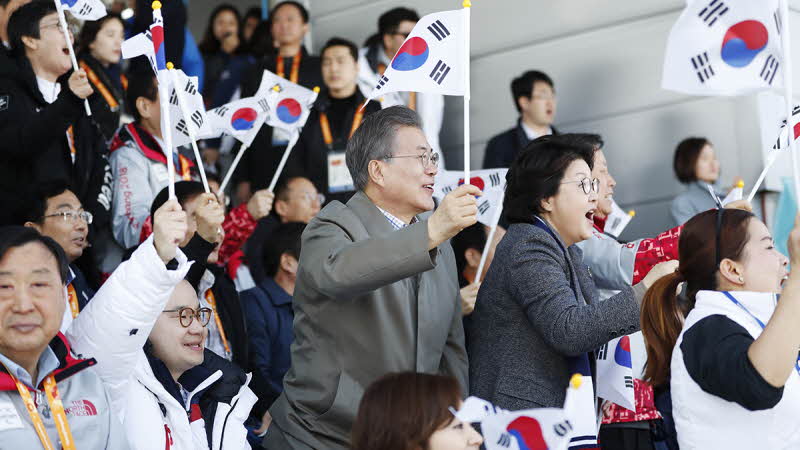 패럴림픽 크로스컨트리 예선전 경기 관람