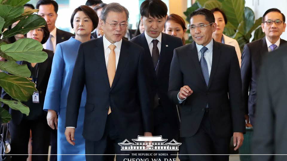 싱가포르 공항 도착 행사