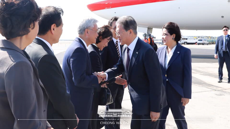 유엔총회가 열리는 미국 뉴욕에 도착했습니다