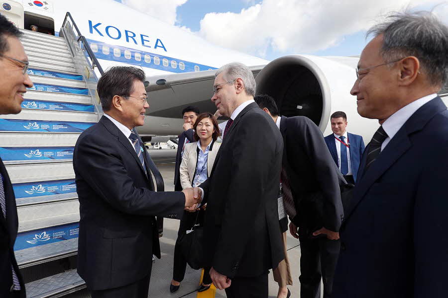 블라디보스톡 공항 도착