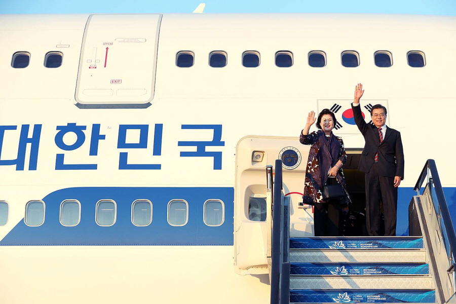 블라디보스톡공항 출국행사