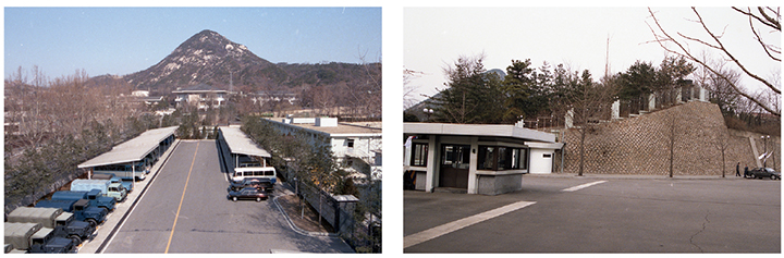 당시 30경비단의 차고지(1987). 당시 30경비단의 차고지(1987).