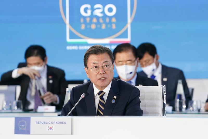 President Moon attends G20 summit in Rome